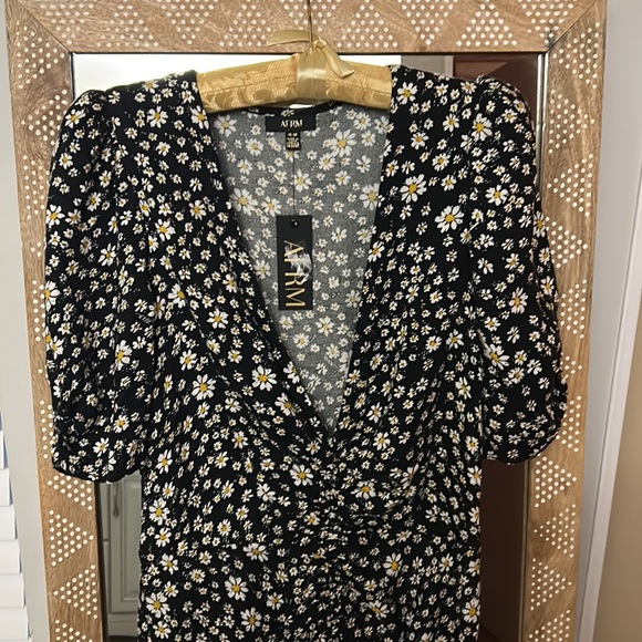 AFRM Logan Daisy Ditsy Plunge Neck Floral Maxi Dress NWT - Picture 4 of 5